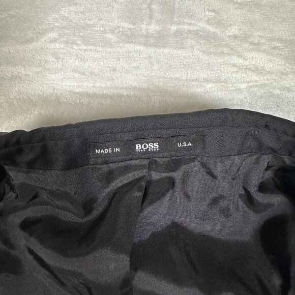 Hugo Boss Blazer Men Size 40R Black 100% Wool Made in USA The Grand Central US - Picture 10 of 14